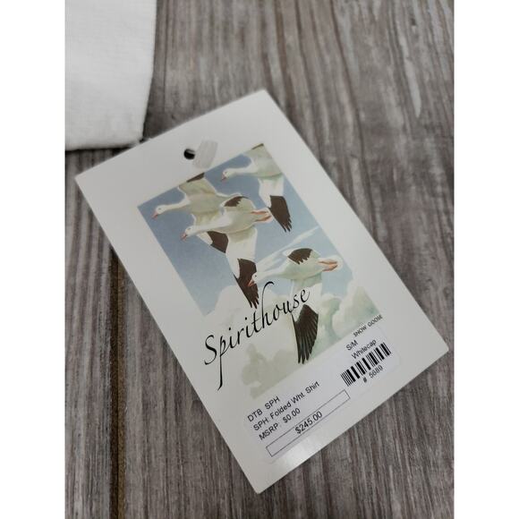 NWT Spirithouse white Button Down Top Size S/M Cotton Blend Long Sleeve - Picture 6 of 9